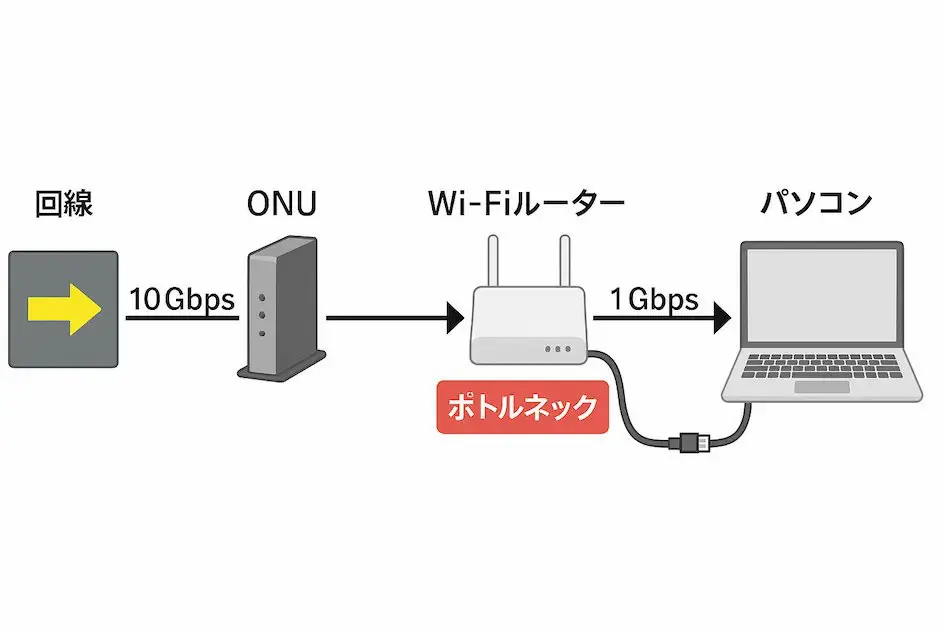 10ギガ回線がボトルネックになるケース