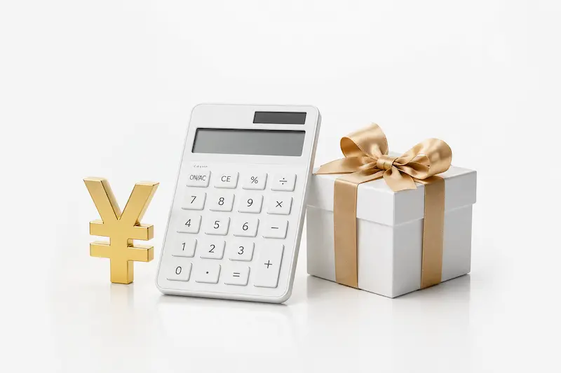 NURO光の料金とキャンペーンを示す電卓とプレゼントのイメージ